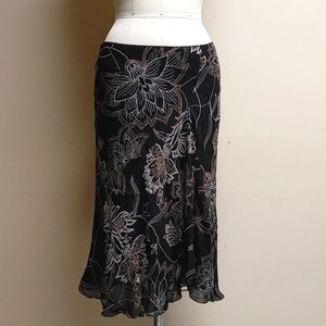 Caroll from France Chiffon Tea Length Skirt Size 38